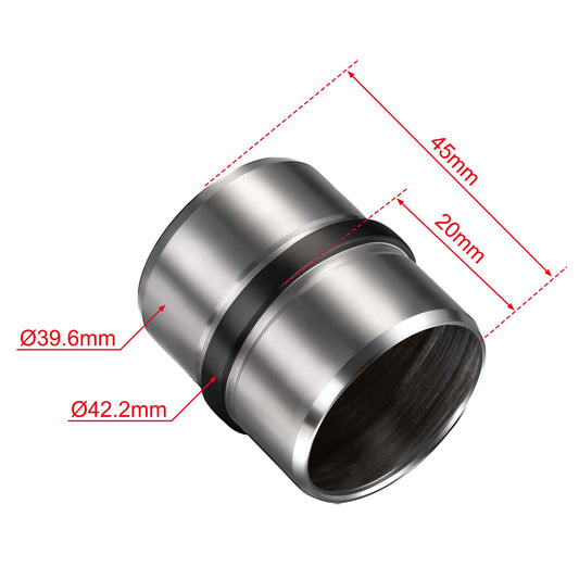 AICA Conector para pasamanos de acero inoxidable 304, Diámetro 42,2/42.4 mm, Plata/Negro, utilizado para conectar múltiples secciones de pasamanos#Negro