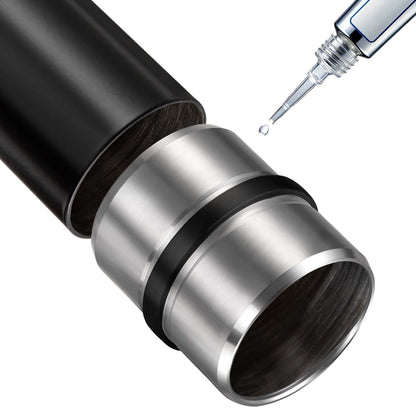 AICA Conector para pasamanos de acero inoxidable 304, Diámetro 42,2/42.4 mm, Plata/Negro, utilizado para conectar múltiples secciones de pasamanos#Negro