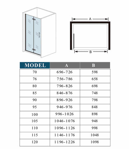 Mamparas de Ducha Puerta Plegable Cristal 6mm Antical