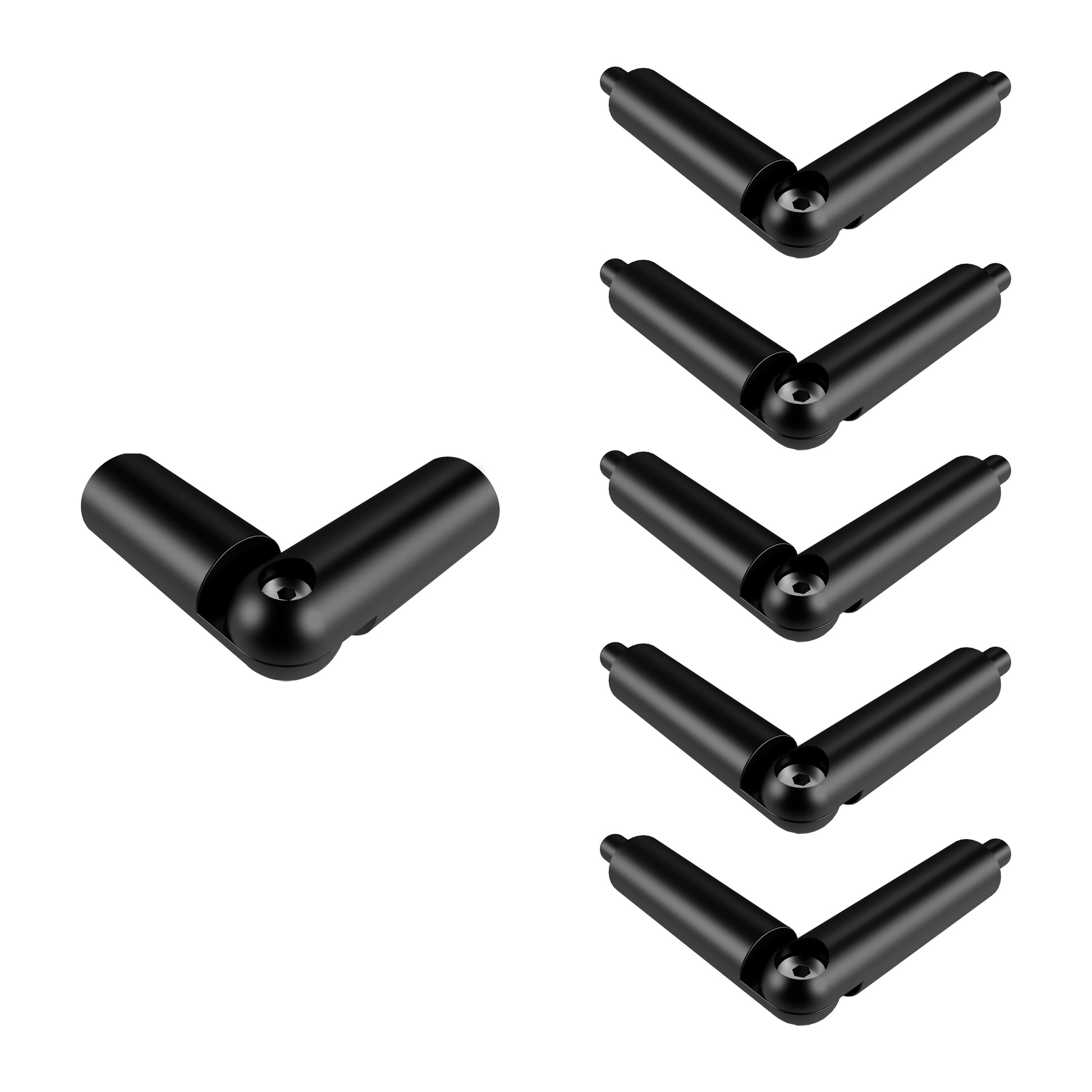 Kit de Uniones para Esquinas Negro Mate