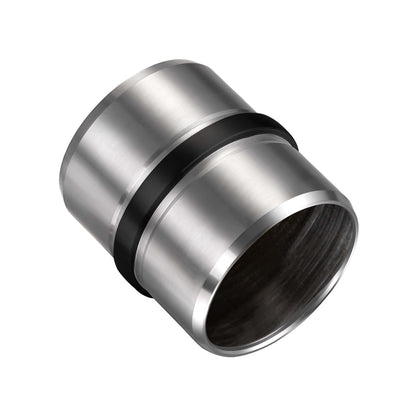 AICA Conector para pasamanos de acero inoxidable 304, Diámetro 42,2/42.4 mm, Plata/Negro, utilizado para conectar múltiples secciones de pasamanos#Negro