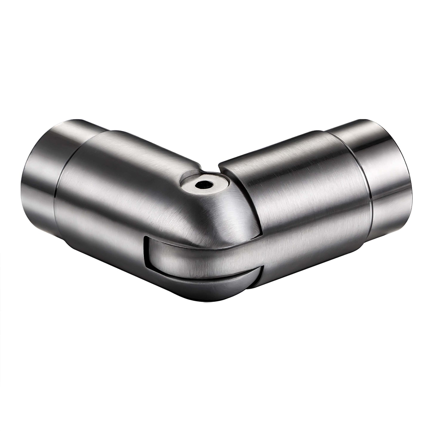 AICA Conector para pasamanos de acero inoxidable 304, Diámetro 42,2/42.4 mm, Plata/Negro, utilizado para conectar múltiples secciones de pasamanos#Plata