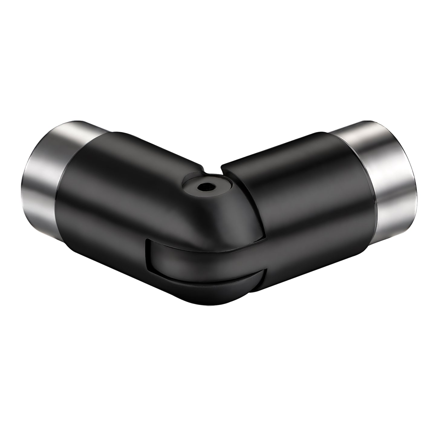 AICA Conector para pasamanos de acero inoxidable 304, Diámetro 42,2/42.4 mm, Plata/Negro, utilizado para conectar múltiples secciones de pasamanos#Negro