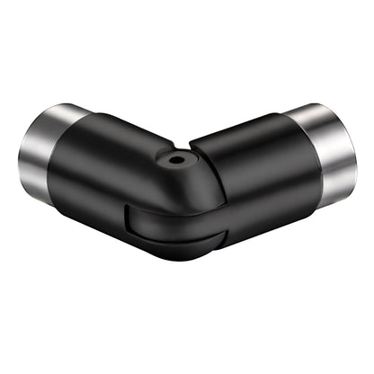 AICA Conector para pasamanos de acero inoxidable 304, Diámetro 42,2/42.4 mm, Plata/Negro, utilizado para conectar múltiples secciones de pasamanos#Negro
