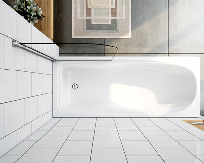 Mampara de bañera Abatible Simple de 1 Hoja 180 grados 70x140cm