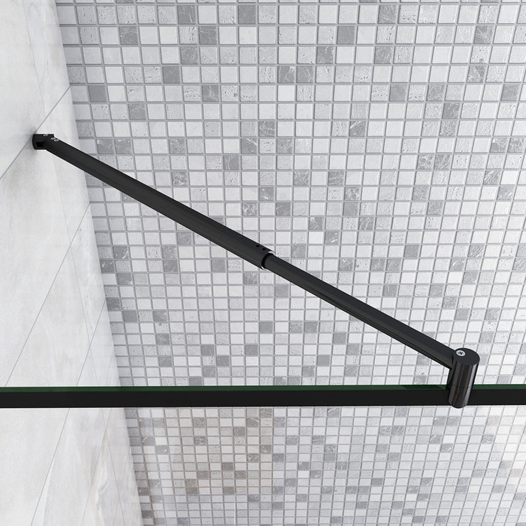 Walkin Mampara Panel de ducha Serigrafiado de línea negra 2 hojas