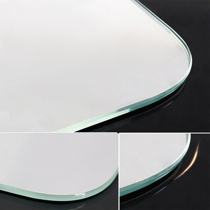 Espejo de Pared en Baño con Iluminación Blanca Fría(Brillo LED Envolvente). Espejo de Baño Antivaho + Dos botones Táctiles
