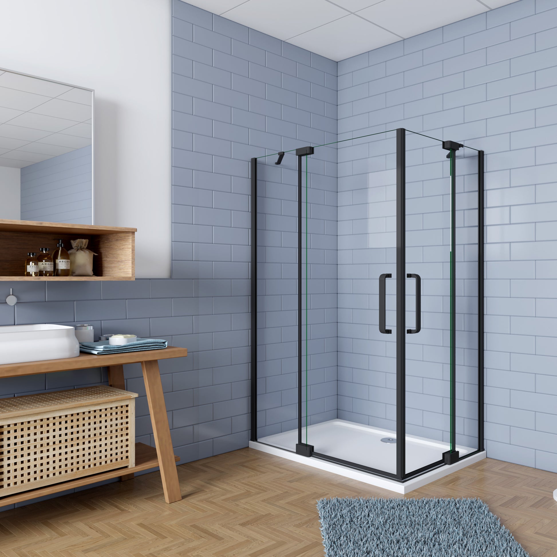 Mampara ducha Pantalla baño plegable puerta de Aica diferentes tamaños –  Aica Sanitarios España