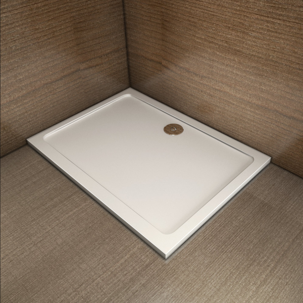Plato de Ducha Rectangular y Cuadrado para Mamparas  + Accesorios de desagüe
