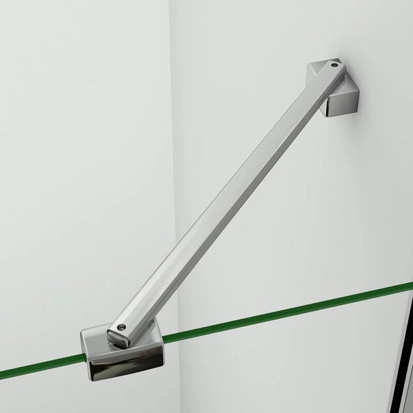Mamparas de ducha Frontales Puerta fijo Cristal 6mm Antical Barra 50cm 80x195cm