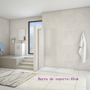 Mamparas de Ducha Pantalla Panel Fijo, Vidrio tratamiento antical 8mm + Barra de soporte