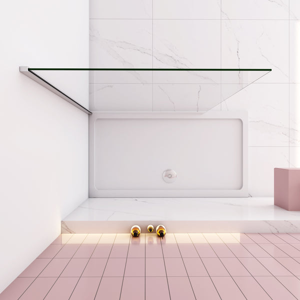 Mampara walk-in, Mampara de ducha fija de,Vidrio templado de 8mm tratamiento antical/Easyclean