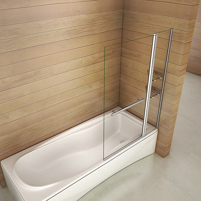 Bañera 2 piezas Mampara/ pantalla de ducha plegable vuelta 180 ° 100x140cm