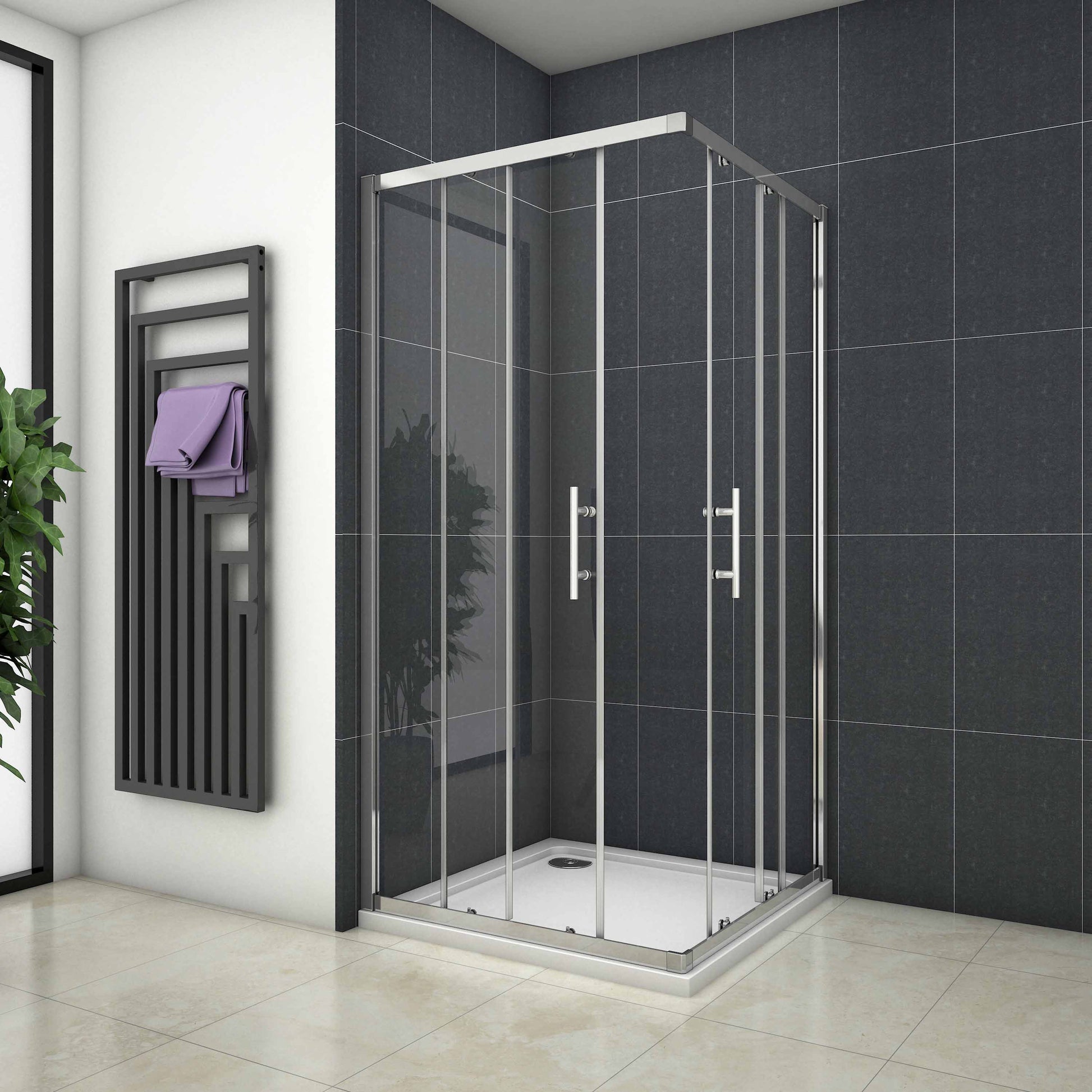 Mampara ducha Pantalla baño plegable puerta de Aica diferentes tamaños