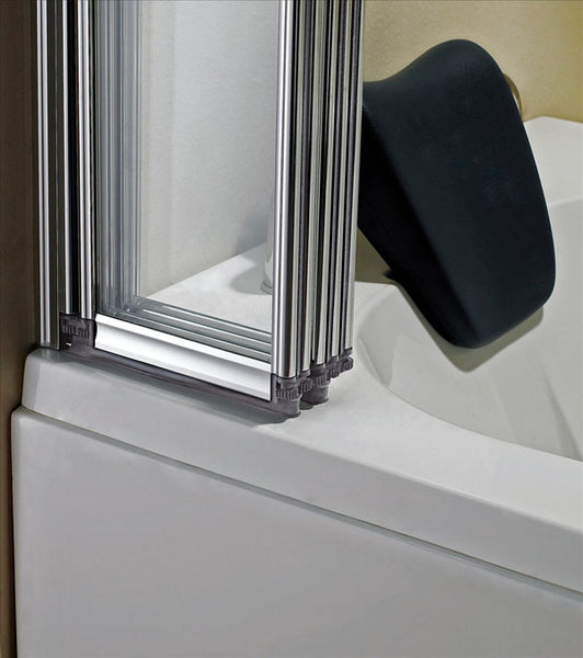 Mamparas Bañera Tina Pantalla Cristal 4mm Biombo 5 veces Plegable vidrio templado Baño Ducha 120x140cm