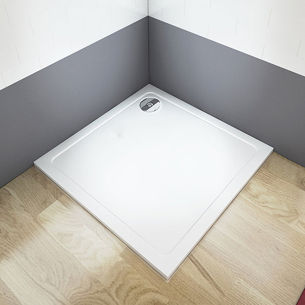 Mamparas Ducha Angular Doble Puerta Plegable 6mm Antical + Plato de Ducha