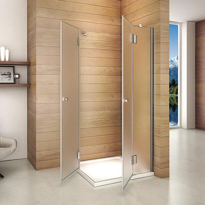 liquidacion Mamparas Cabina de Ducha cristal 8mm Puerta opaco Abatible de Baño altura 190 cm