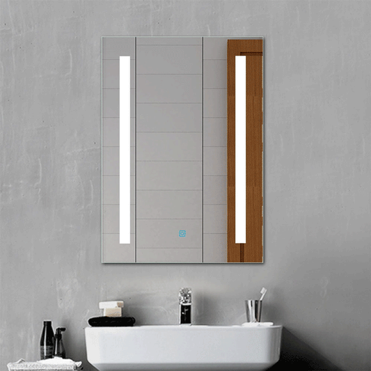 Espejo de Baño Iluminado LED(Brillo LED Envolvente), Sensor Táctil,  Desempañador Antivaho, Vertical o Horizontal