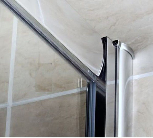 Mamparas de Ducha 2 Fijas + 2 Corredizas Puertas Corredera de Baño cristal vidrio templado 6mm