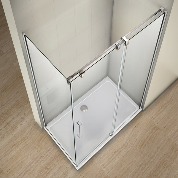 Mamparas de Ducha Puerta Corrediza cristal vidrio templado 8mm Easyclean