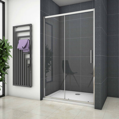 Mampara de Ducha Puerta Corredera vidrio 5mm templado transparente