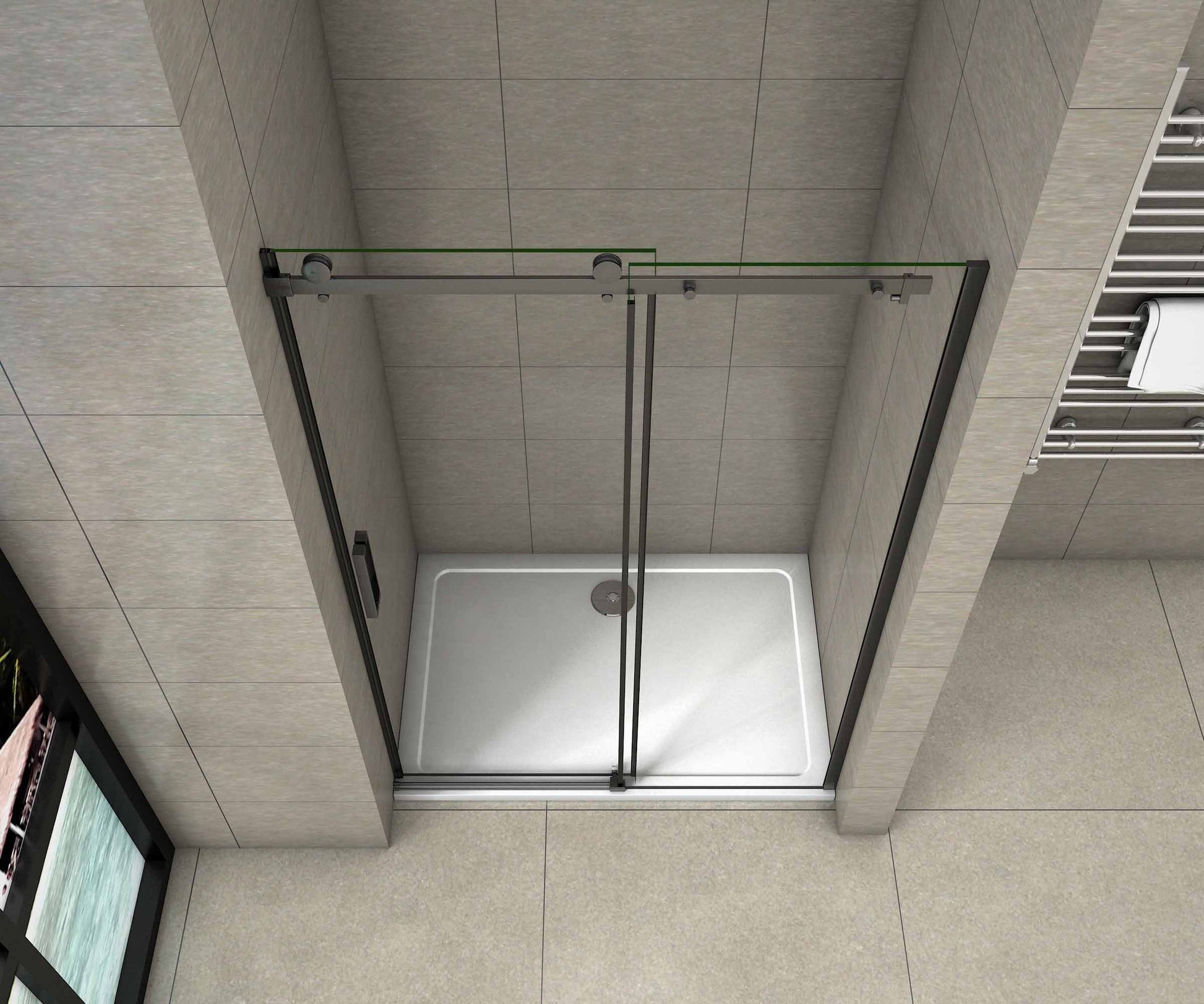 Cabina de ducha puerta de ducha de esquina puerta corredera ESG pantal – Aica  Sanitarios España