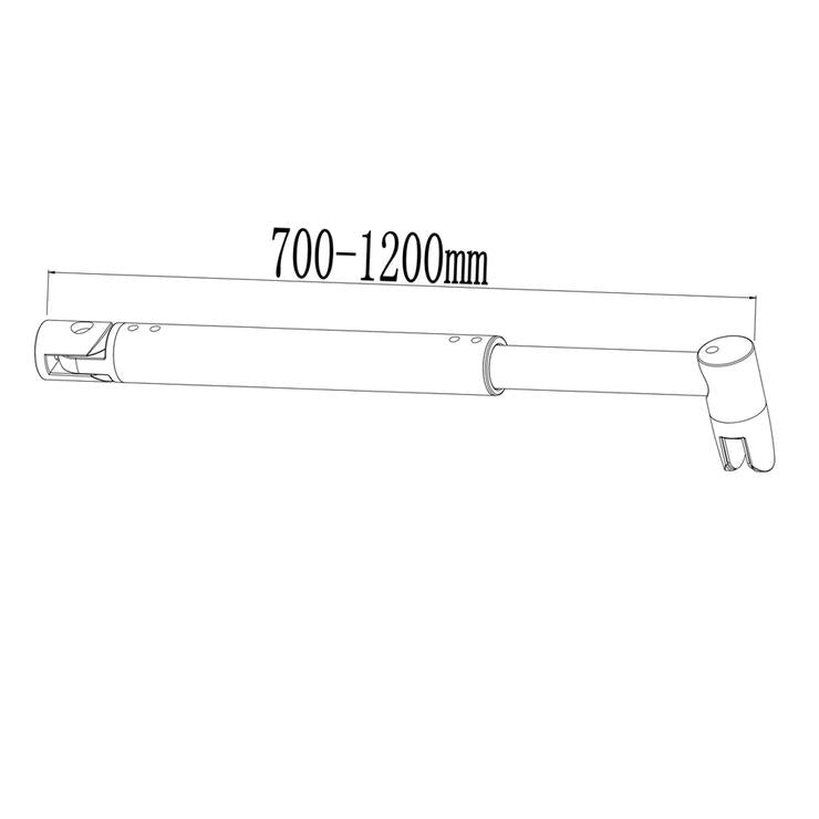 Mamparas de Ducha Panel Fijo con Lateral Abatible. Cristal Esmerilado Antical 8mm con Barra ajustable 70cm-120cm