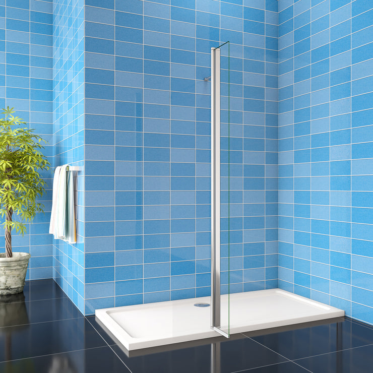 AICA Walkin Mampara Panel de ducha Panel Pantalla Fija Vidrio Templado de  8mm con Tratamiento Antical Perfil Cromado (58-60)x200cm