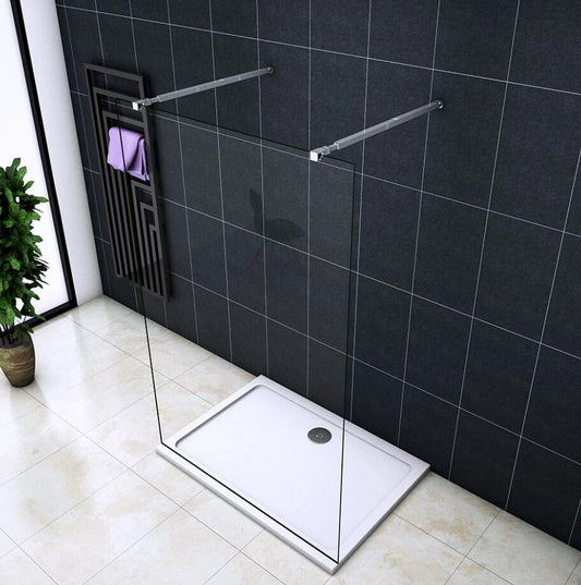 liquidacion Mamparas de Ducha Pantalla Panel Fijo 10mm Antical - Dos Barras de Fijación 73-120cm