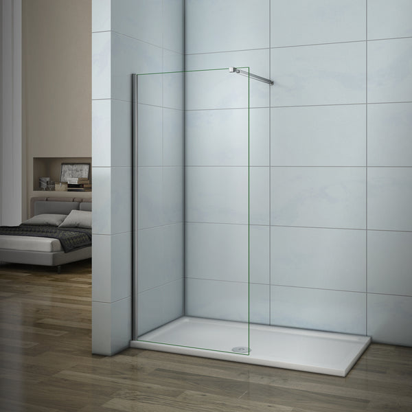 Mamparas de ducha Frontales Puerta fijo Cristal 6mm Antical Barra 73-120cm
