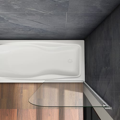 Panel/ pantalla baño 800x1400mm Easyclean Vidrio transparente 90° Pivot