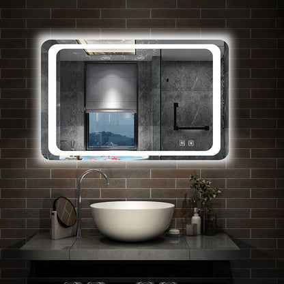 Espejo De Baño con Luz LED  Almohadilla Calefactora Antivaho