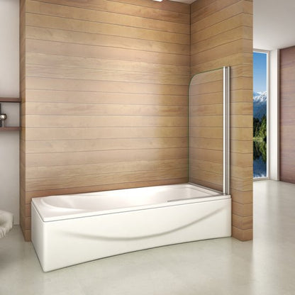 Panel/ pantalla baño 800x1400mm Easyclean Vidrio transparente 180 ° Pivot