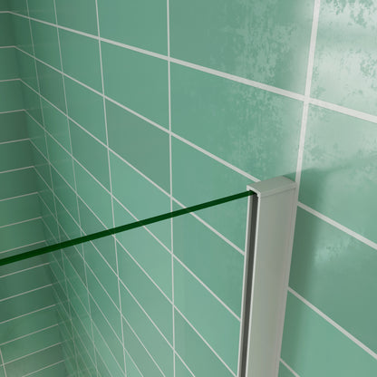 liquidación Mampara de ducha cuadrada ,frontal 2 hojas plegables + panel fijo lateral Cristal Templado 5mm