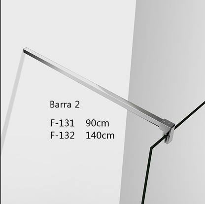 Mampara de Ducha 8mm Frontal Panal Fijo 80/90/100 cm con Panel Abatibl –  Aica Sanitarios España