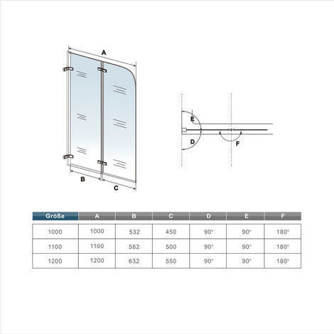 Mamparas/Pantalla para Bañera de Baño Biombo Plegable
